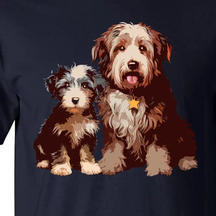 Two Bob Tail Dogs Tall T-Shirt