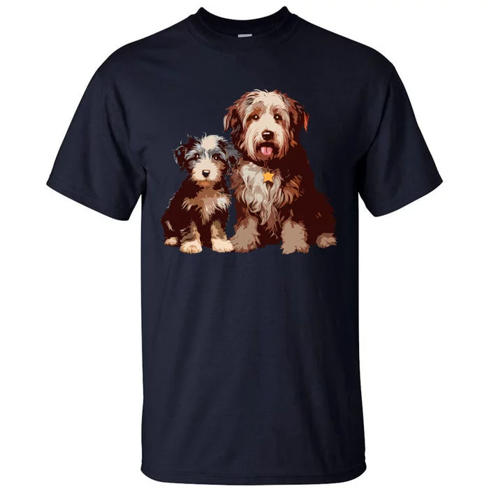 Two Bob Tail Dogs Tall T-Shirt