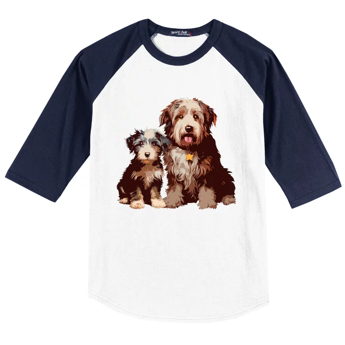 Two Bob Tail Dogs Baseball Sleeve Shirt