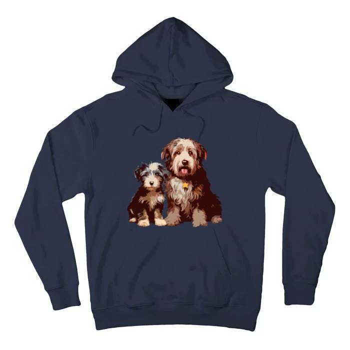 Two Bob Tail Dogs Tall Hoodie