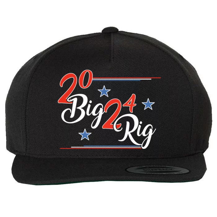 Too Big To Rig 2024 Donald Trump Support President Patriotic Wool Snapback Cap