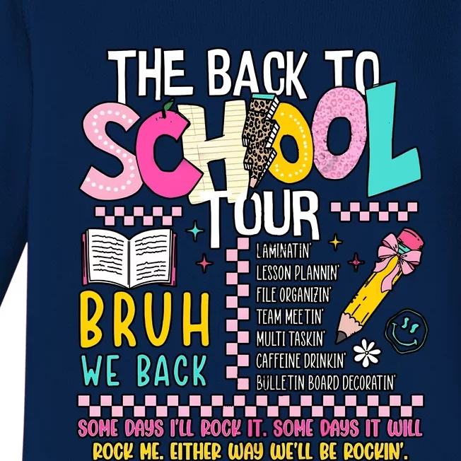 The Back To School Bruh We Back Baby Long Sleeve Bodysuit