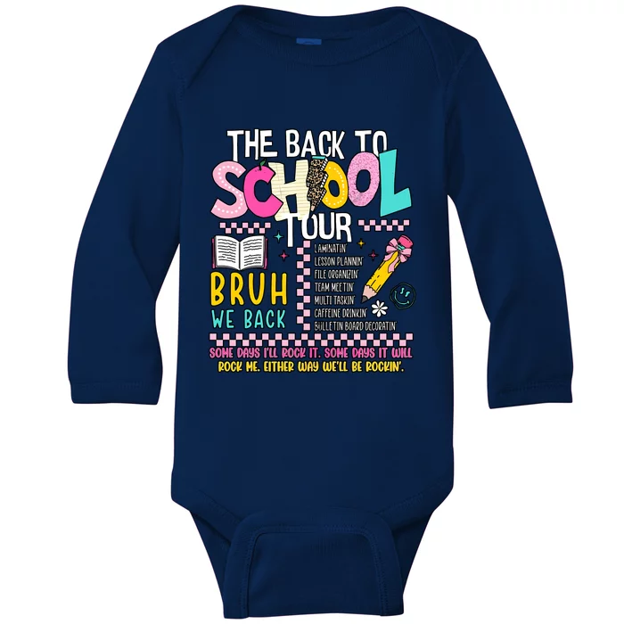 The Back To School Bruh We Back Baby Long Sleeve Bodysuit