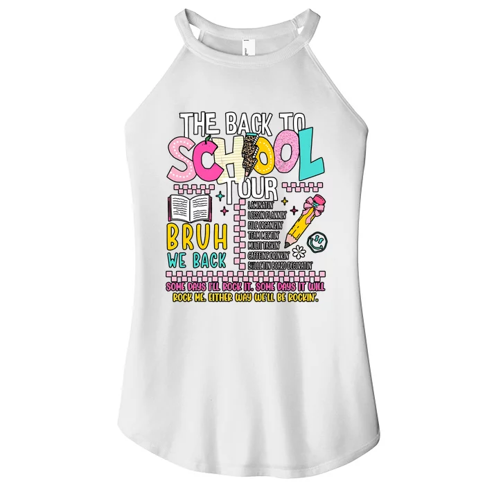 The Back To School Bruh We Back Women’s Perfect Tri Rocker Tank