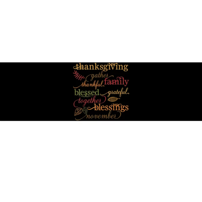 Thankful Blessings Thanksgiving Bumper Sticker