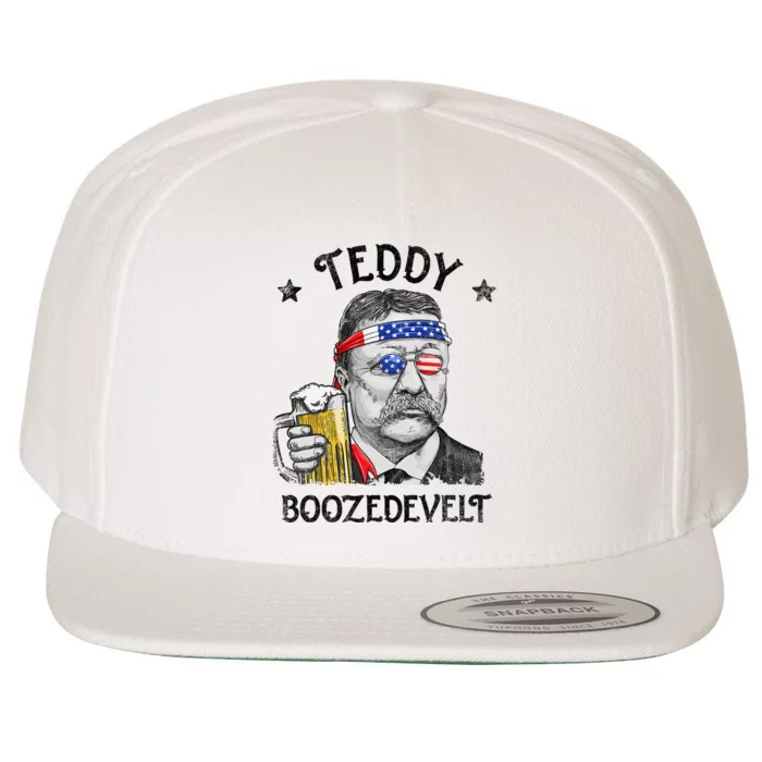 Teddy Boozedevelt Theodore Roosevelt 4th Of July Wool Snapback Cap