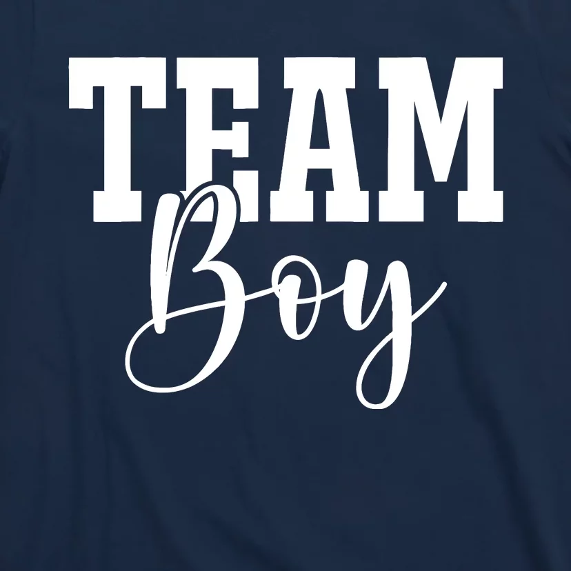 Team Boy Team Girl Blue Gender Reveal Party Matching Family T-Shirt