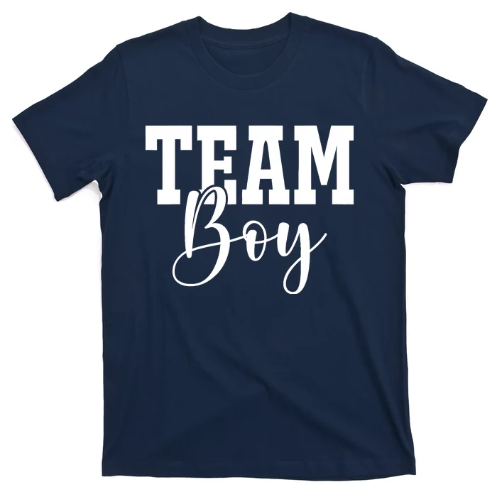 Team Boy Team Girl Blue Gender Reveal Party Matching Family T-Shirt