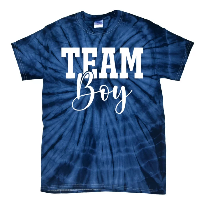 Team Boy Team Girl Blue Gender Reveal Party Matching Family Tie-Dye T-Shirt