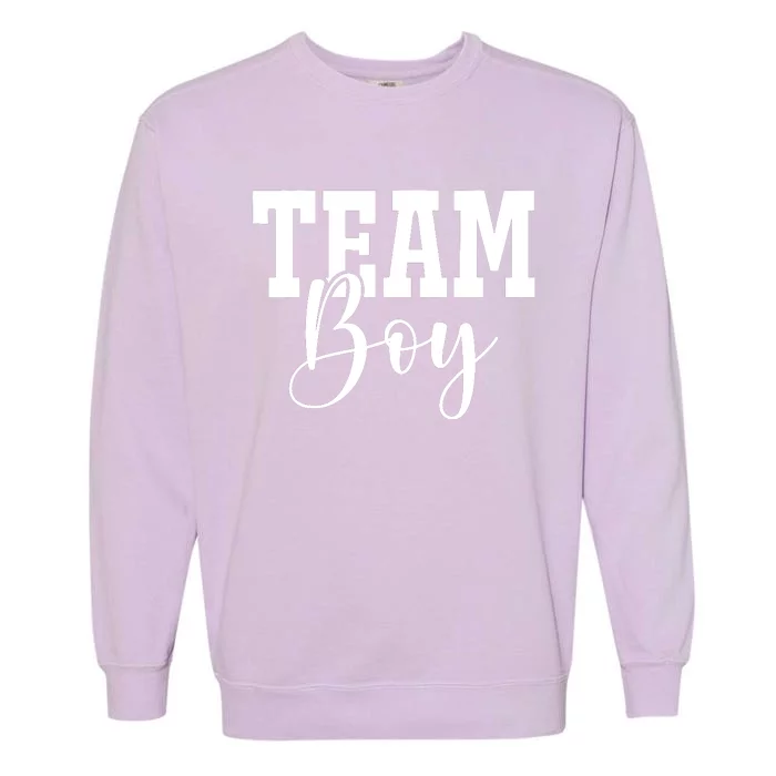 Team Boy Team Girl Blue Gender Reveal Party Matching Family Garment-Dyed Sweatshirt