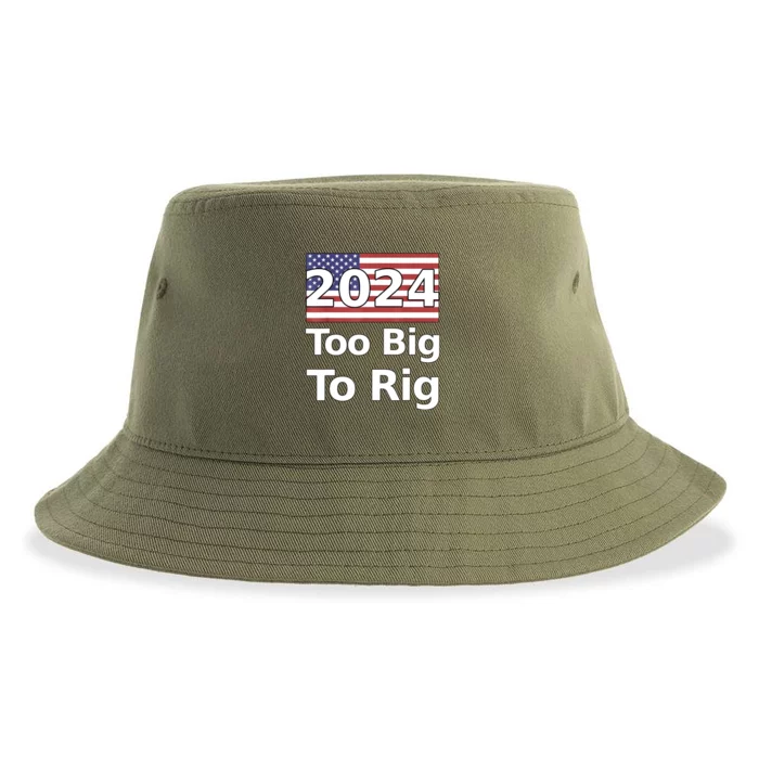 Too Big To Rig 2024 Election Sustainable Bucket Hat