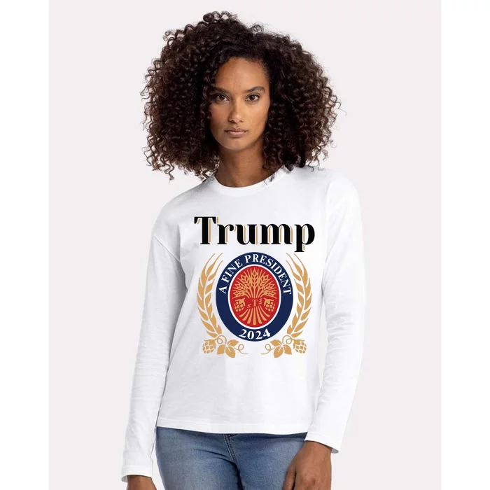 Trump Beer Womens Cotton Relaxed Long Sleeve T-Shirt