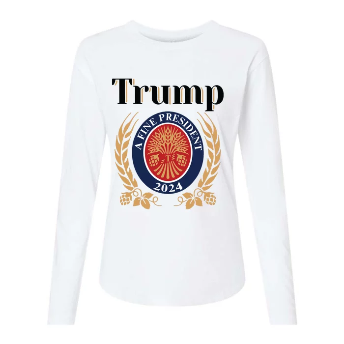 Trump Beer Womens Cotton Relaxed Long Sleeve T-Shirt