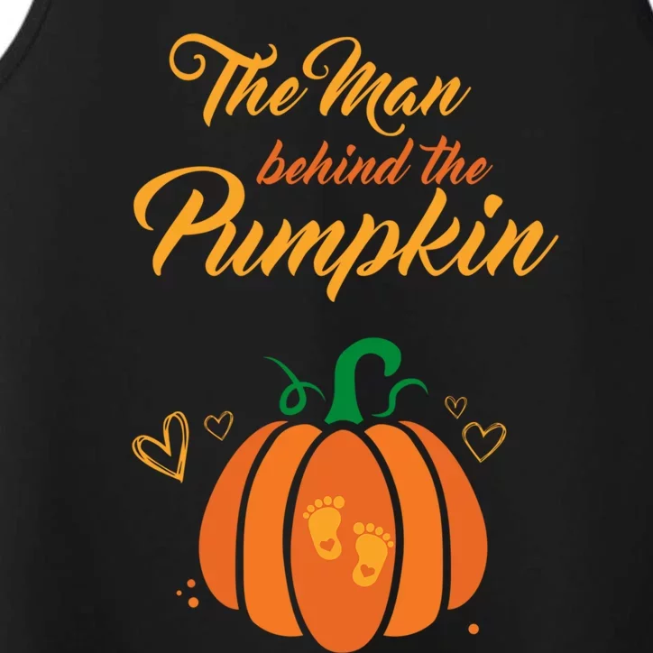 The Behind The Pumpkin Maternity Pregnancy Dad Halloween Gift Performance Tank