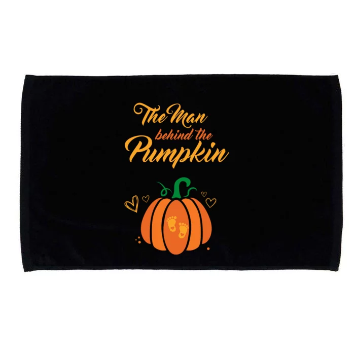 The Behind The Pumpkin Maternity Pregnancy Dad Halloween Gift Microfiber Hand Towel