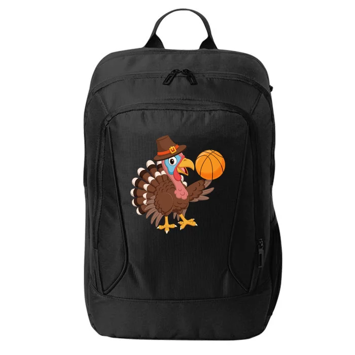 Thanksgiving Basketball Turkey Funny Gift Thanksgiving Basketballer Gift City Backpack