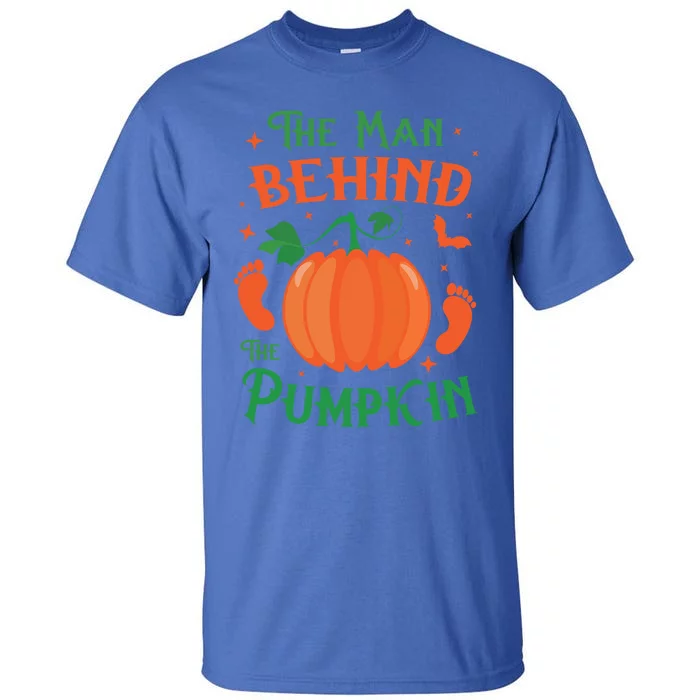 The Behind The Pumpkin Gift Halloween New Dad Soon Cool Gift Tall T-Shirt