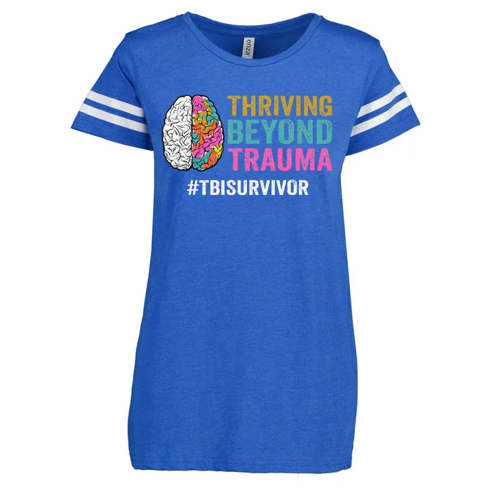 Thriving Beyond Trauma Tbi Traumatic Brain Injury Survivor Enza Ladies Jersey Football T-Shirt