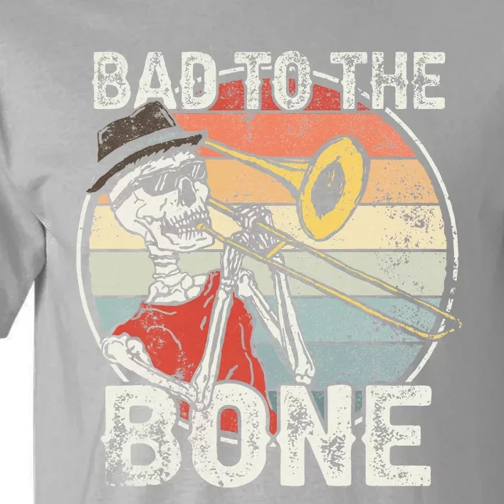 Trombone Bad To The Bone Retro Skeleton Marching Band Player Tall T-Shirt