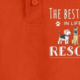 The Best Things In Life Are Rescued Dog Rescue Dry Zone Grid Performance Polo