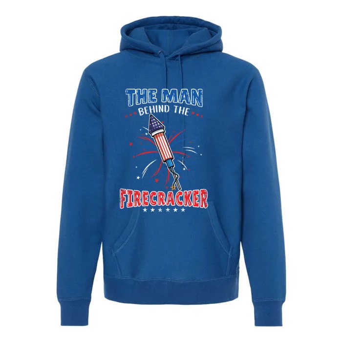 The Behind The Firecracker 4th Of July Gender Reveal Gift Premium Hoodie