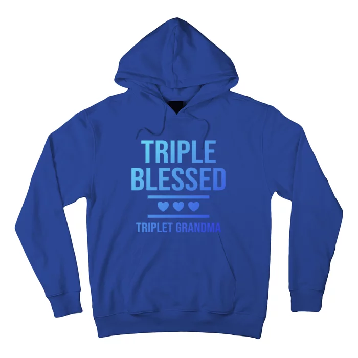 Triple Blessed Triplet Grandma Grand Funny Grandmother Gift Hoodie