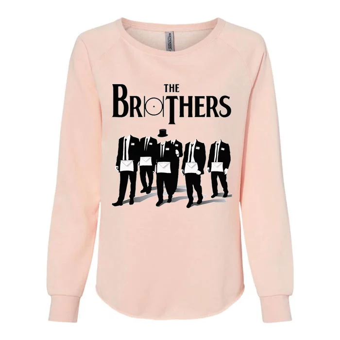 The Brothers Together The Point Within A Circle Masonic Womens California Wash Sweatshirt