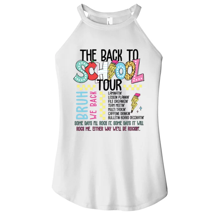 The Back To School Bruh We Back Women’s Perfect Tri Rocker Tank