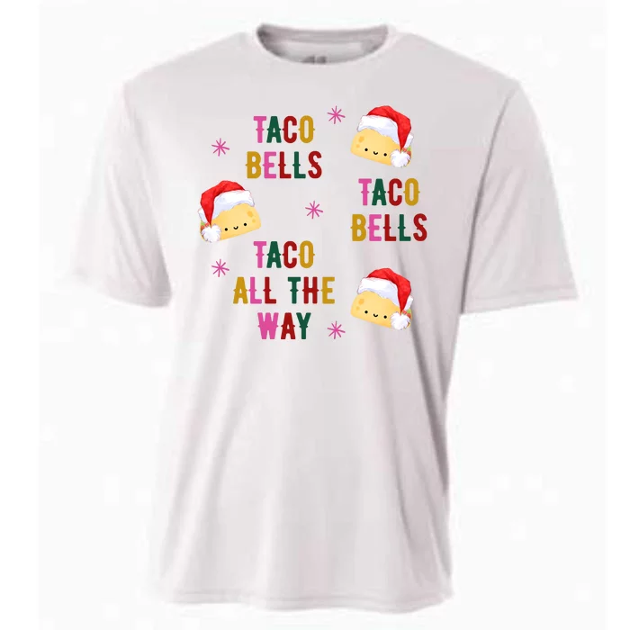 Taco Bells Taco All The Way Funny Christmas Cooling Performance Crew T-Shirt