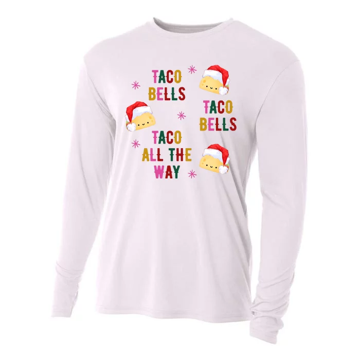 Taco Bells Taco All The Way Funny Christmas Cooling Performance Long Sleeve Crew