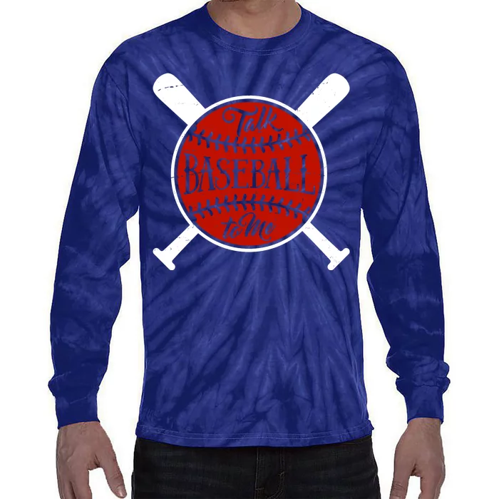 Talk Baseball To Me Tie-Dye Long Sleeve Shirt