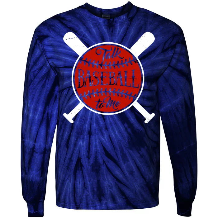 Talk Baseball To Me Tie-Dye Long Sleeve Shirt