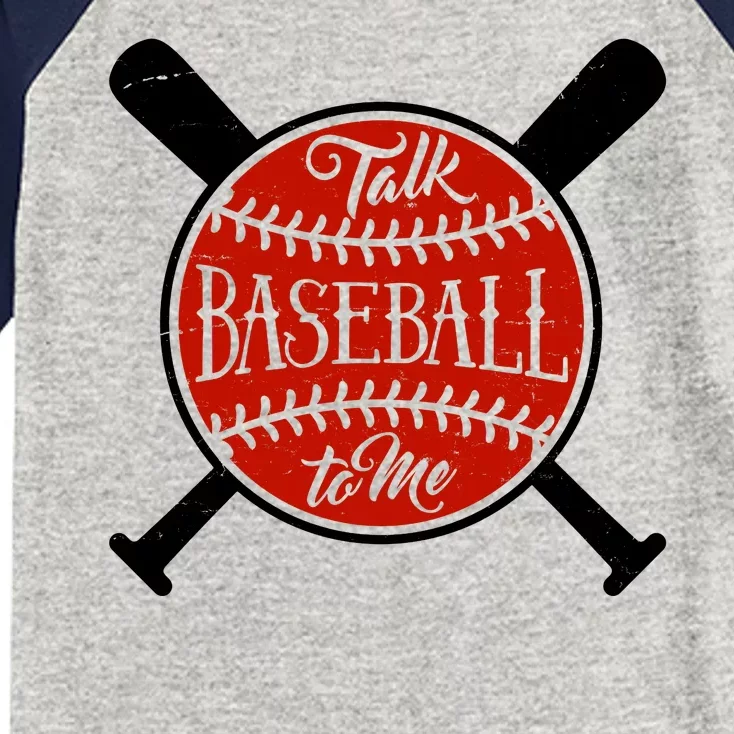 Talk Baseball To Me Kids Colorblock Raglan Jersey