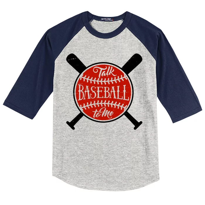 Talk Baseball To Me Kids Colorblock Raglan Jersey