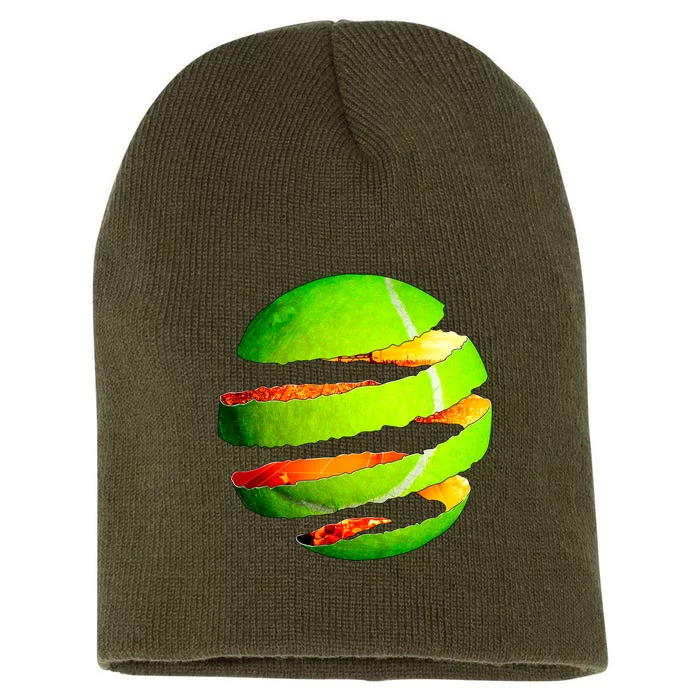 Tennis Ball Tear Short Acrylic Beanie