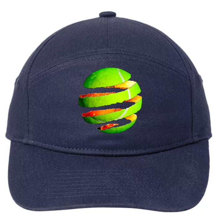 Tennis Ball Tear 7-Panel Snapback Hat