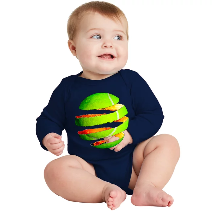 Tennis Ball Tear Baby Long Sleeve Bodysuit