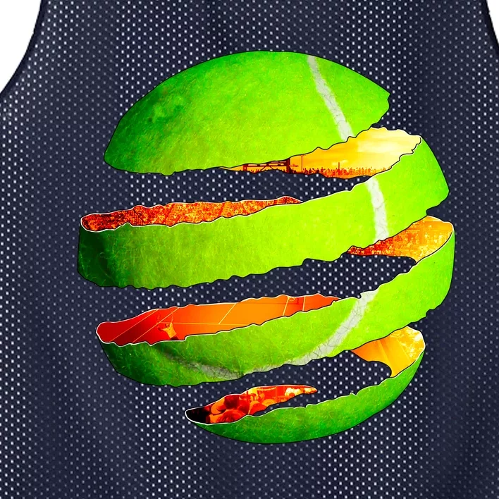 Tennis Ball Tear Mesh Reversible Basketball Jersey Tank