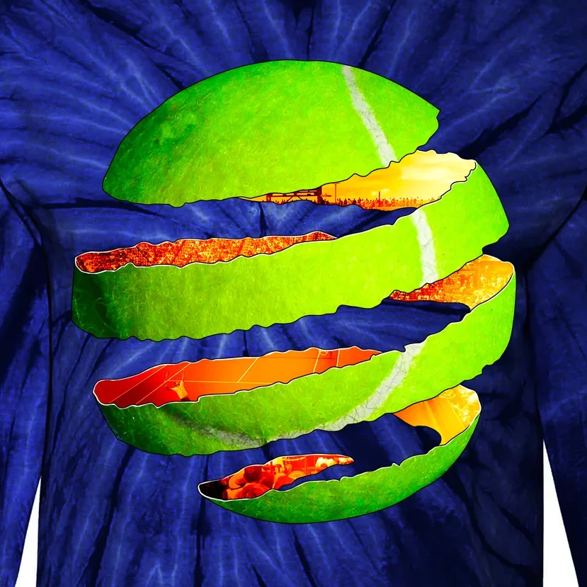 Tennis Ball Tear Tie-Dye Long Sleeve Shirt