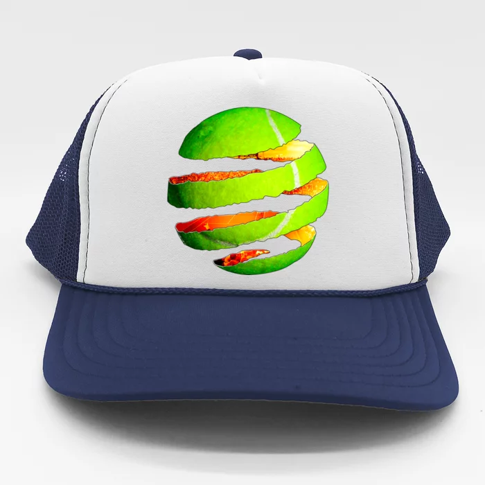 Tennis Ball Tear Trucker Hat