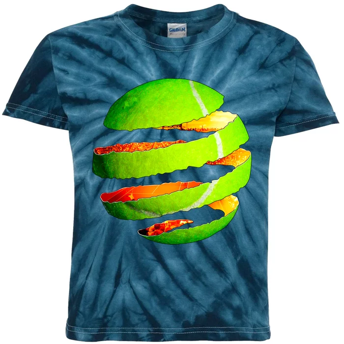 Tennis Ball Tear Kids Tie-Dye T-Shirt