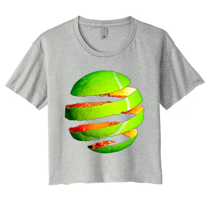 Tennis Ball Tear Women's Crop Top Tee