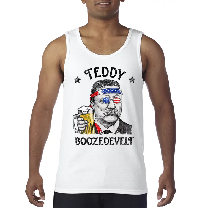 Teddy Boozedevelt Theodore Roosevelt 4th Of July Tank Top