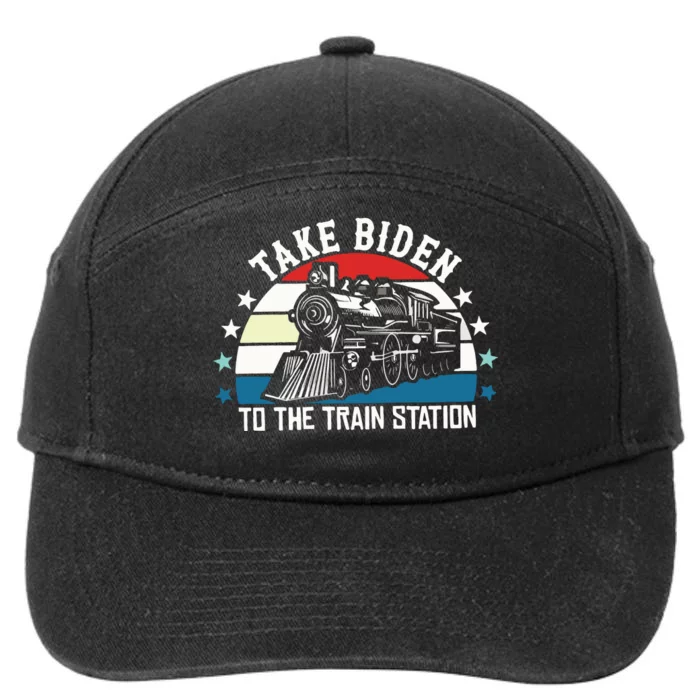 Take Biden To The Train Station Yellowstone 7-Panel Snapback Hat