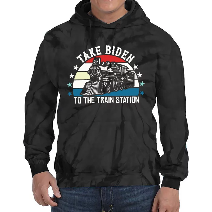 Take Biden To The Train Station Yellowstone Tie Dye Hoodie