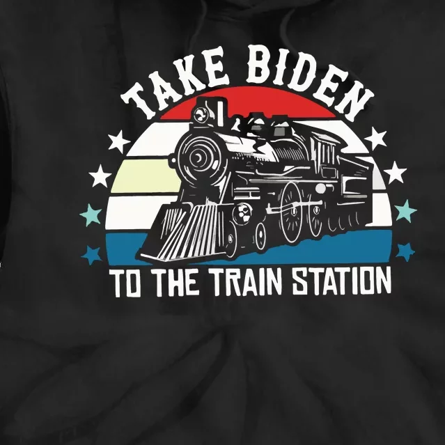 Take Biden To The Train Station Yellowstone Tie Dye Hoodie