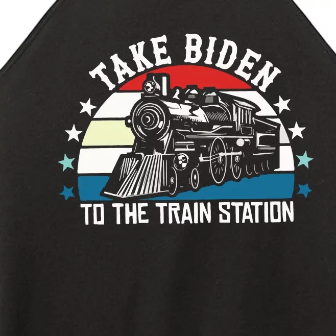 Take Biden To The Train Station Yellowstone Women’s Perfect Tri Rocker Tank