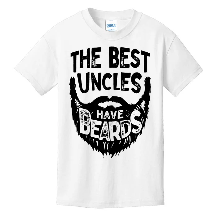 The Best Uncles Have Beards Shirt Funny Uncle Beard Gift Kids T-Shirt