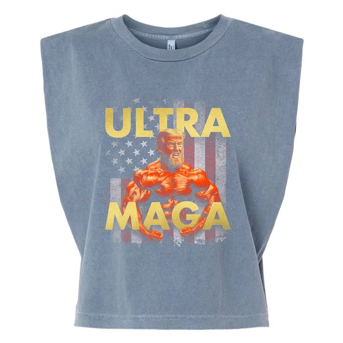 Trump Buff Ultra MAGA Garment-Dyed Women's Muscle Tee