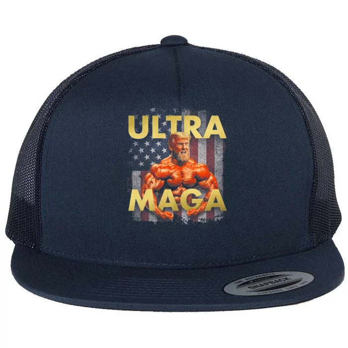 Trump Buff Ultra MAGA Flat Bill Trucker Hat